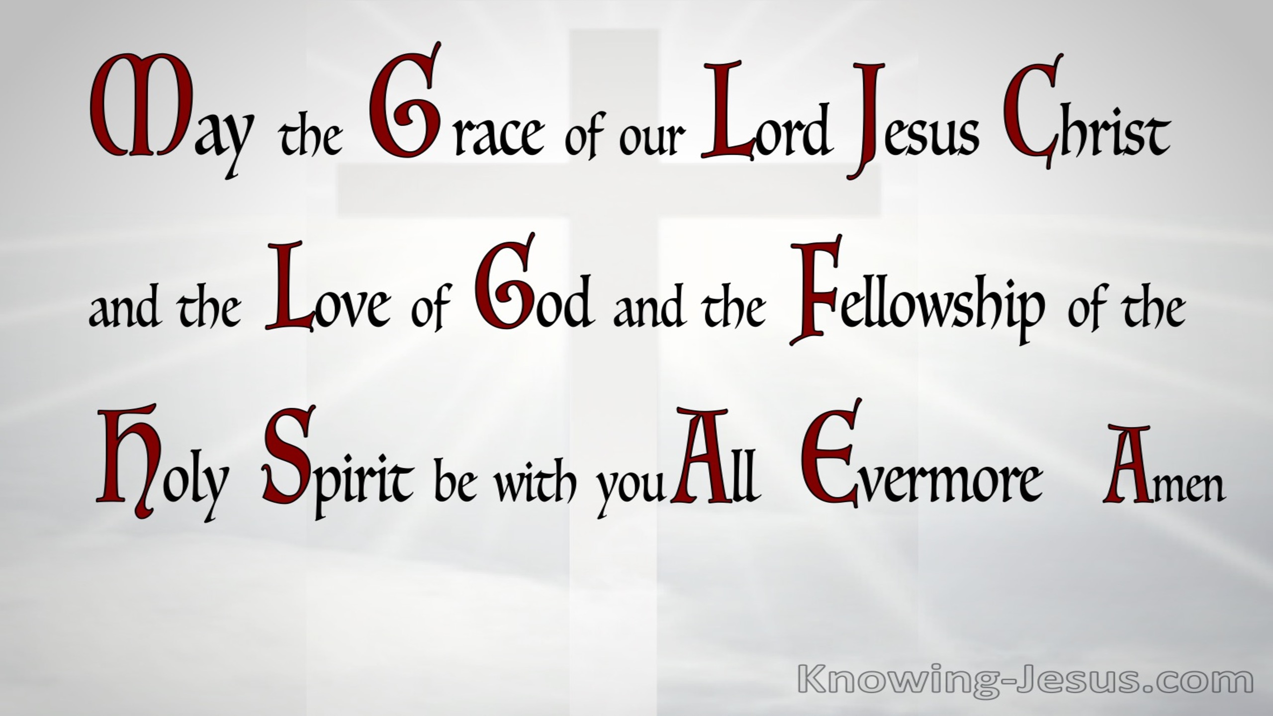 2 Corinthians 13:14 Grace Love And Fellowship (gray)